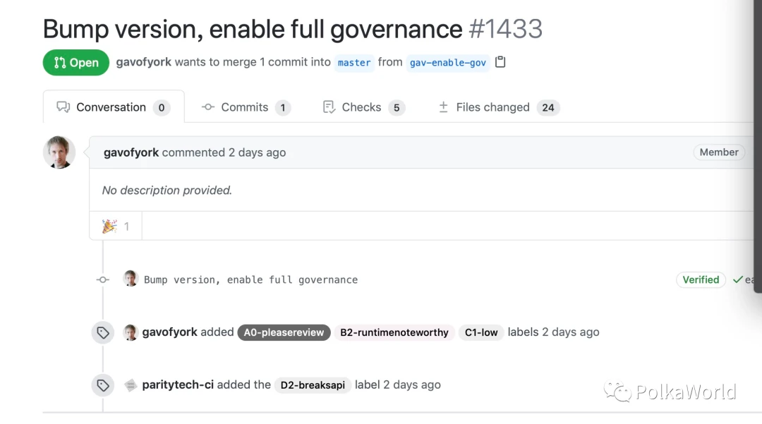 Gavin: vote Polkadots 0th referendum, remove sudo permission module after 12 hours