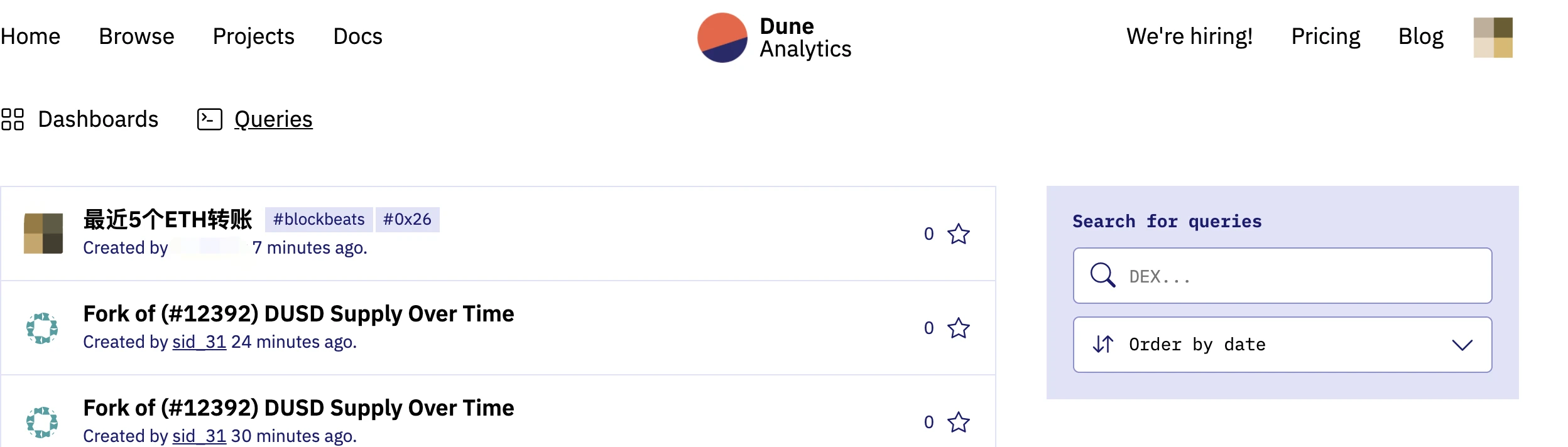 手把手教你使用如何区块链分析平台Dune Analytics