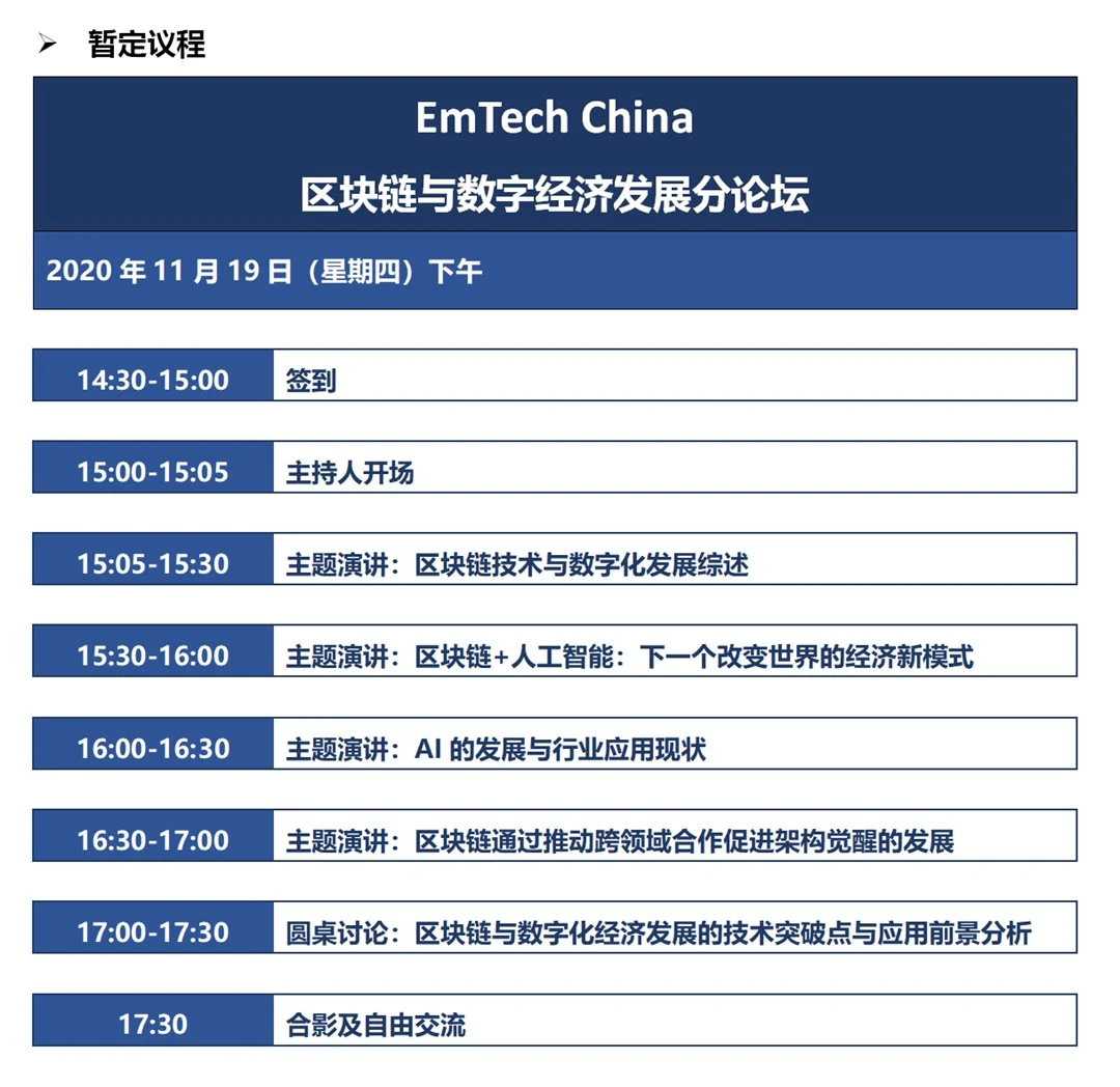 EmTech China 2020-区块链与数字经济发展分论坛
