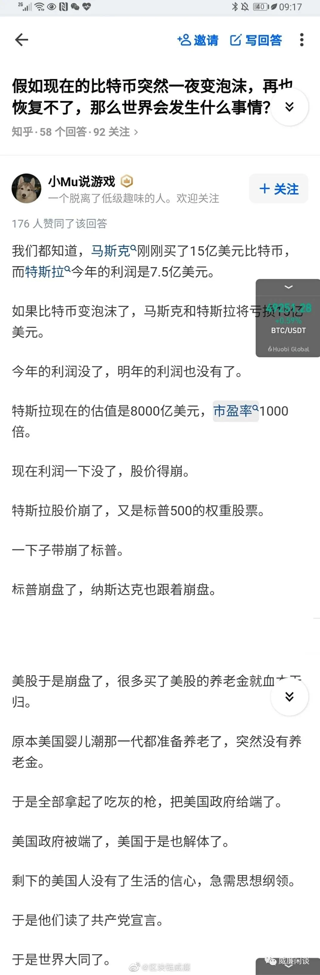 威廉：比特币五万美金只是开始