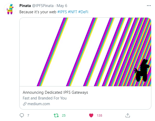 Pinata 发布专用的IPFS网关