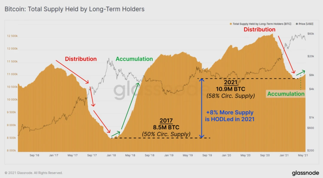 BTC 恐慌下跌中，HODLer 仍在加仓？