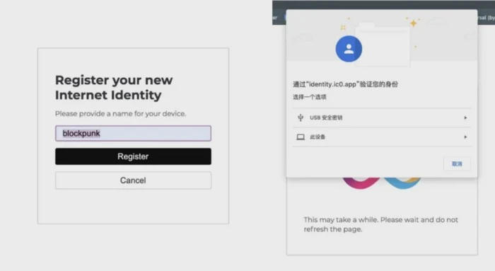 如何创建 Internet computer身份和登录ICP钱包