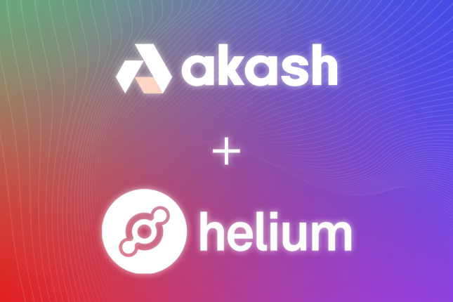 Akash Network为最大的物联网（IoT）网络Helium提供去中心化的云计算