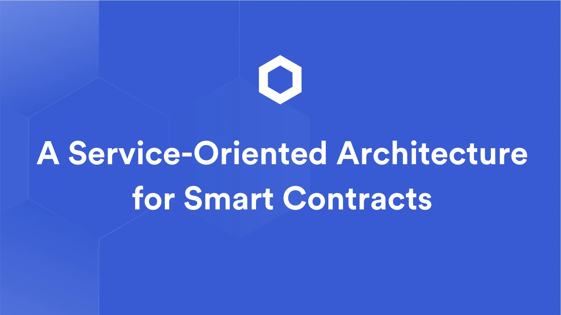 Create a service-oriented infrastructure for the smart contract ecosystem