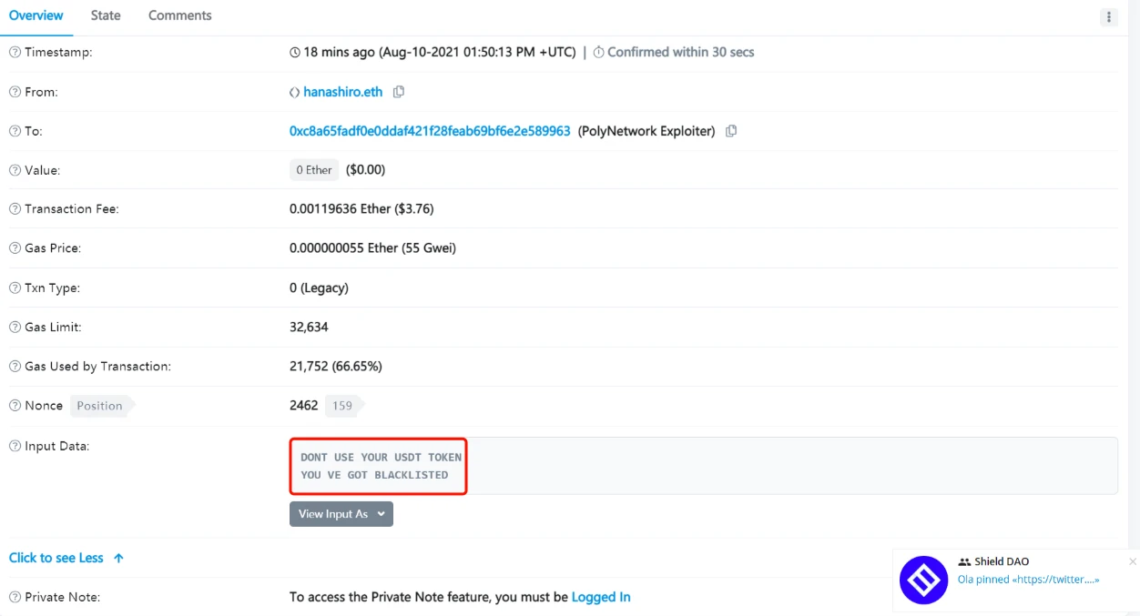Poly Network被盗6.1亿美元，币圈「乞丐」竟为黑客出谋划策