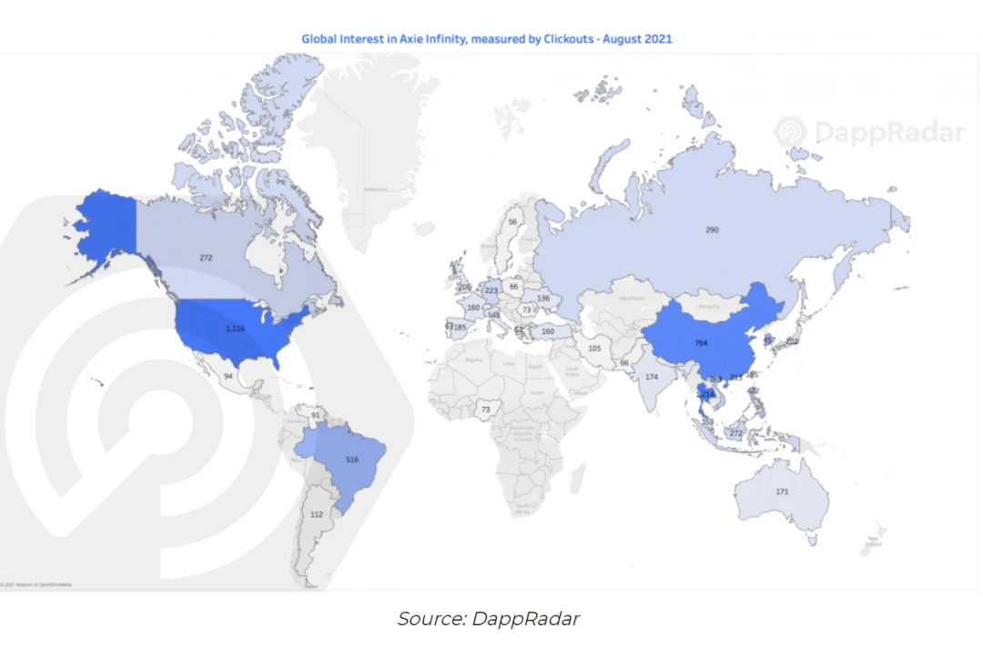 DappRadar区块链用户行为报告：游戏赚钱并不是新兴经济体的专利