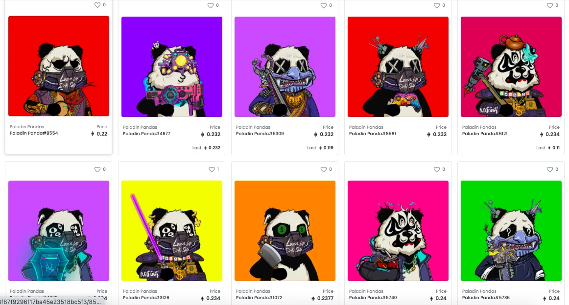 中国熊猫「Paladin Pandas」正试图攻占海外NFT市场