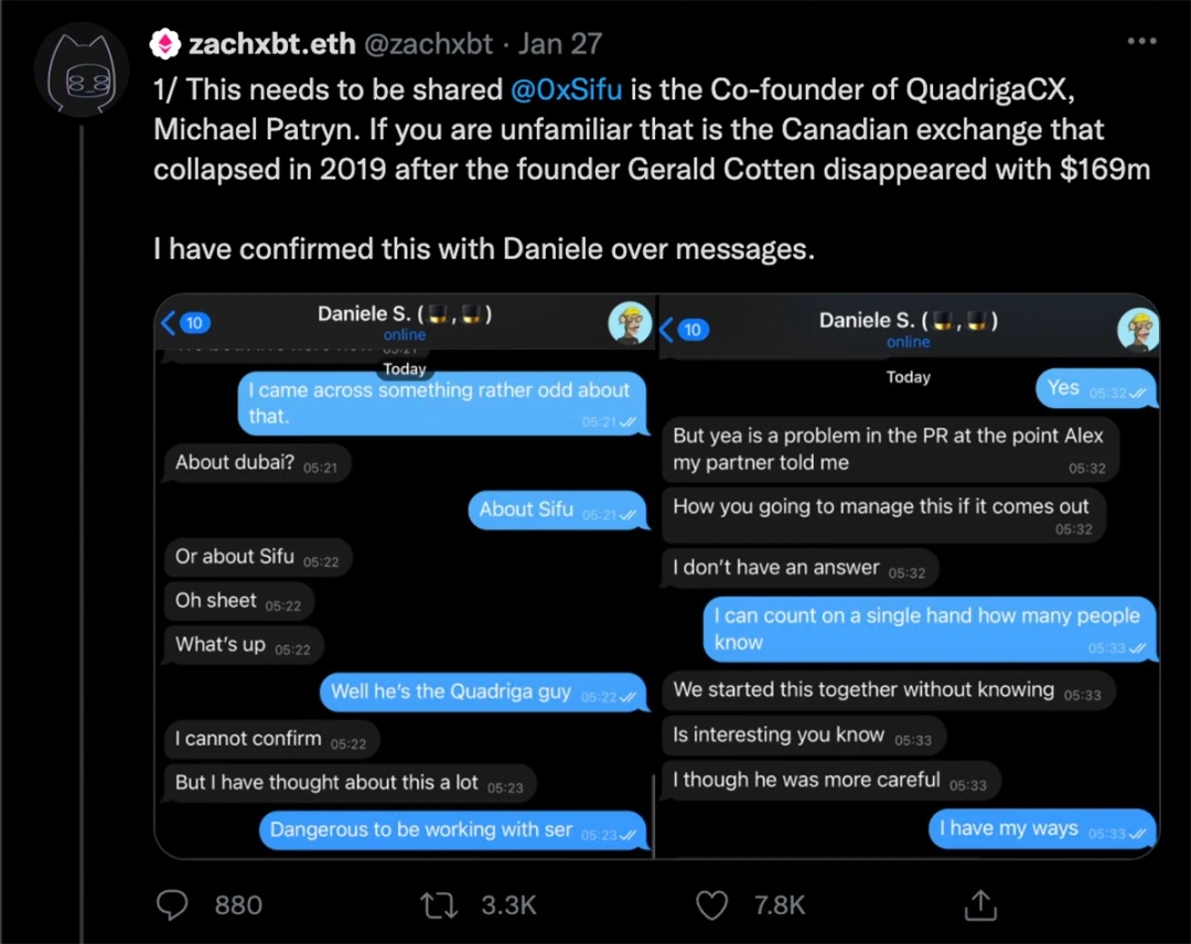 对话Zachxbt：回顾0xSifu丑闻事件，对「加密偶像化」的批判