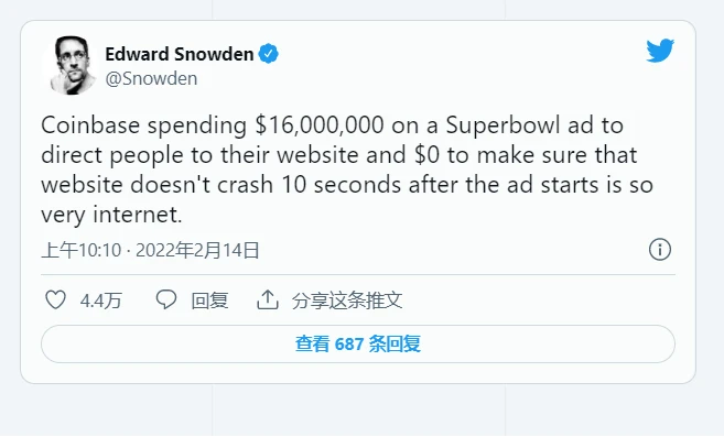 Coinbase赠送免费比特币？一文盘点超级碗期间的加密广告