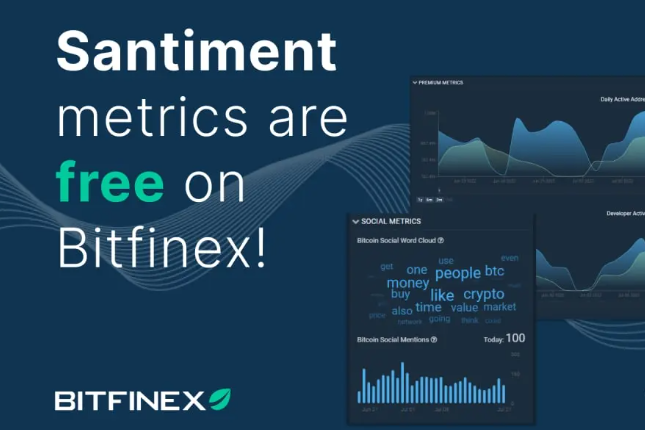 Bitfinex推出免订阅访问Santiment的高级链上分析服务
