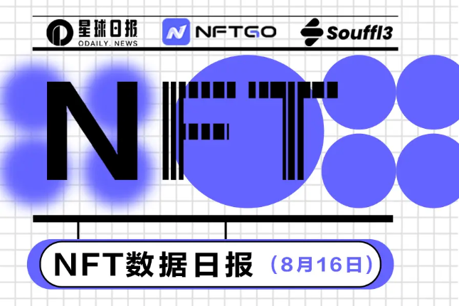 NFT数据日报 | Decagon by Golid and Deca成为日成交量冠军（8.16）