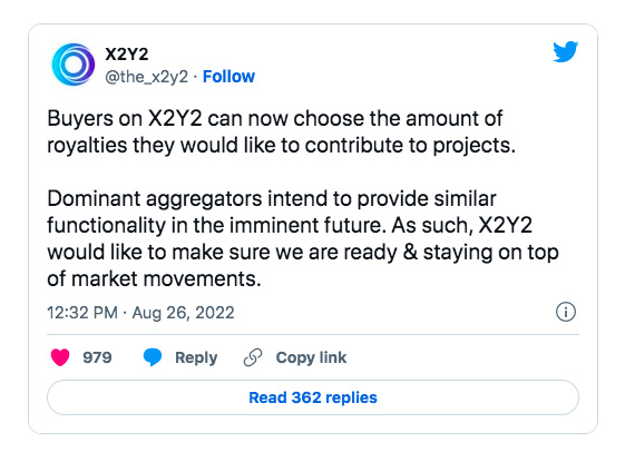 X2Y2「自定义版税」背后的思考：版税改革将重塑NFT行业？