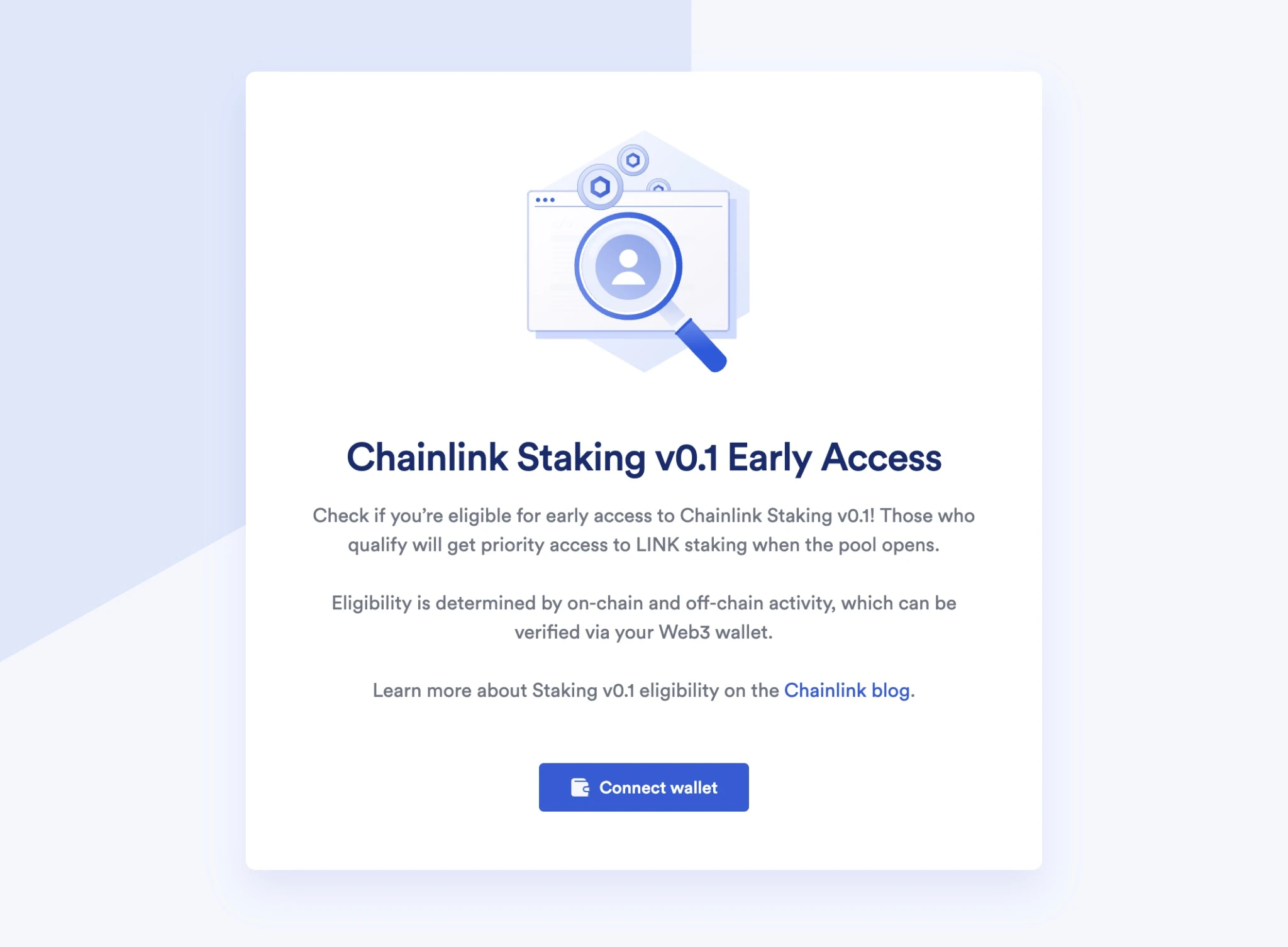 Chainlink v0.1 버전 지분 담보에 참여할 자격이 있는지 확인하는 방법