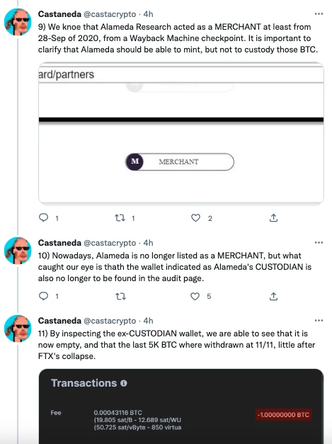 WBTC/BTC脱锚、最大铸造者为Alameda，FUD还是下一个大雷？