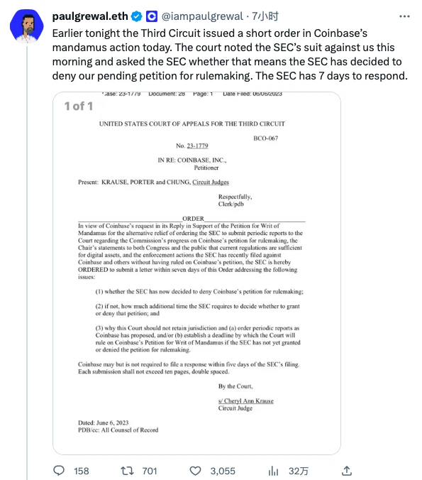 In fact, Coinbase sued the SEC first