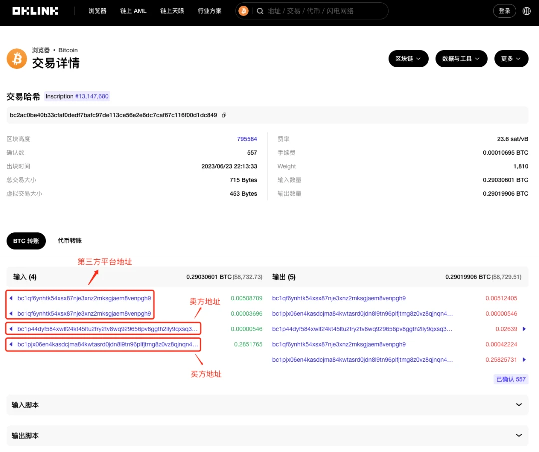 Okey Cloud Chain: BRC-20 transactions do not adhere to the BTC-UTXO tag model.