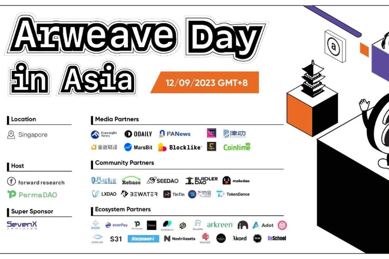 Arweave Day in Asia will be held in Singapore in September