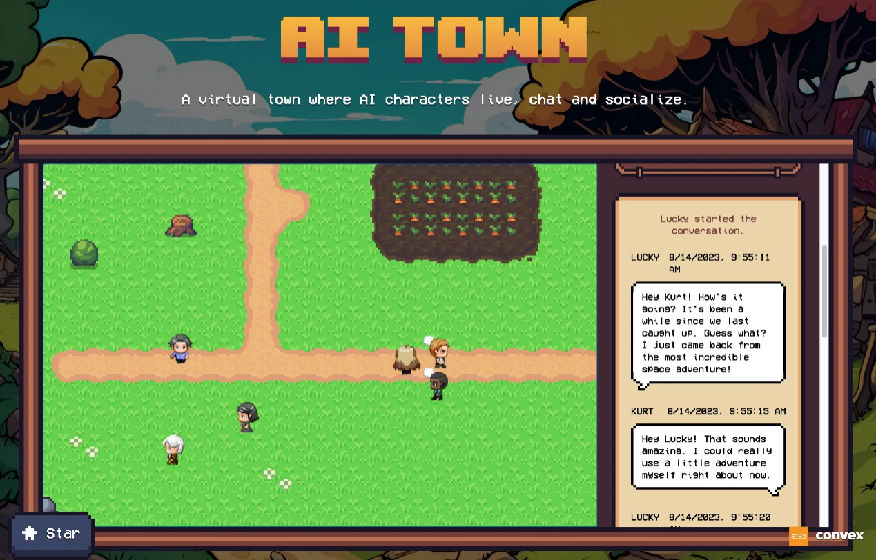 一文读懂a16z发布的开源项目AI Town：引入虚拟城镇，AI角色可社交和生活
