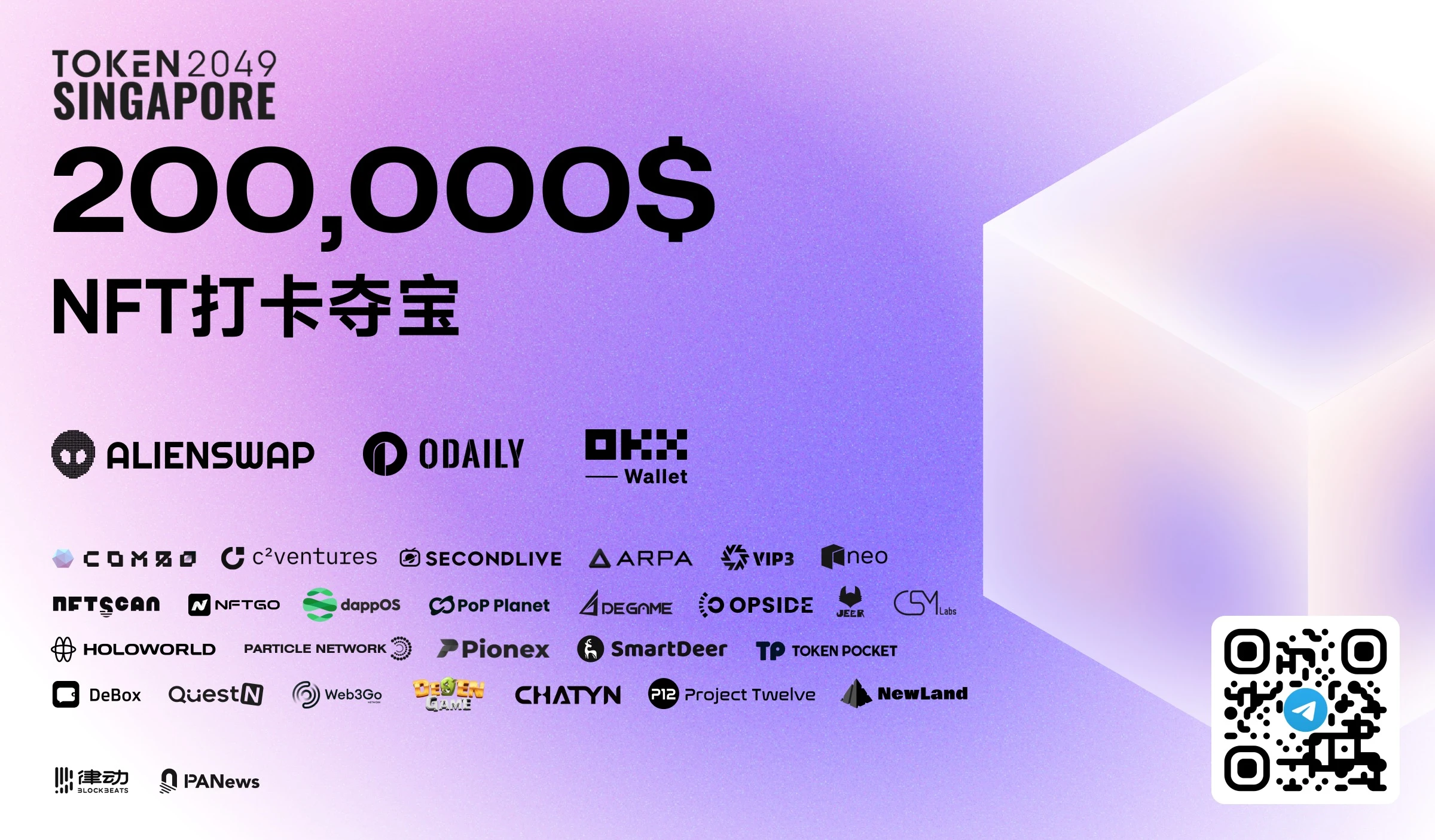 AlienSwap联合Odaily、OKX Wallet发起TOKEN2049 NFT打卡夺宝系列活动