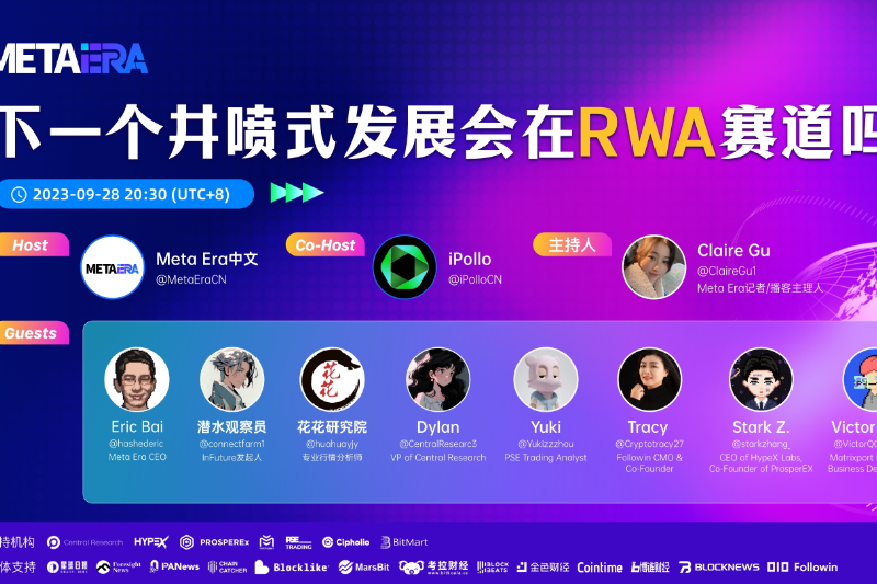 Meta Era x iPollo Twitter Space | 下一个井喷式发展会在RWA赛道吗？