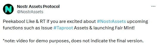 BTC Ecosystem - The popular project Nostr Assets is about to Fair Mint, and you can quickly participate in it with one article