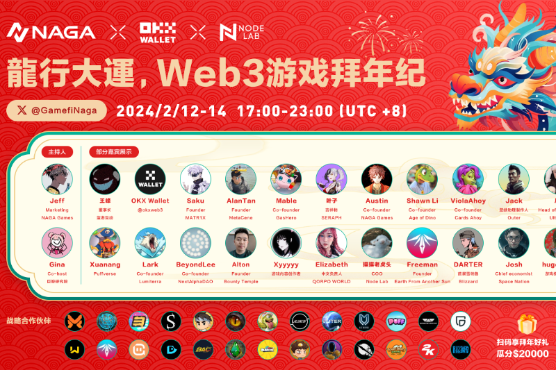 NAGA x OKX x NodeLab新年活动 | 龙行大运，Web3游戏拜年纪