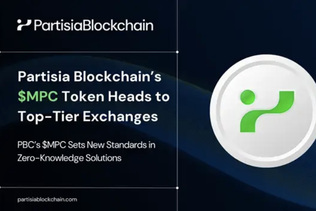 Partisia Blockchain Protocol Token MPC will be listed on multiple exchanges tomorrow