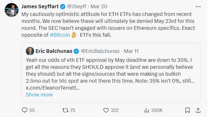 If it fails, what reasons will be given for the rejection of the Ethereum spot ETF?