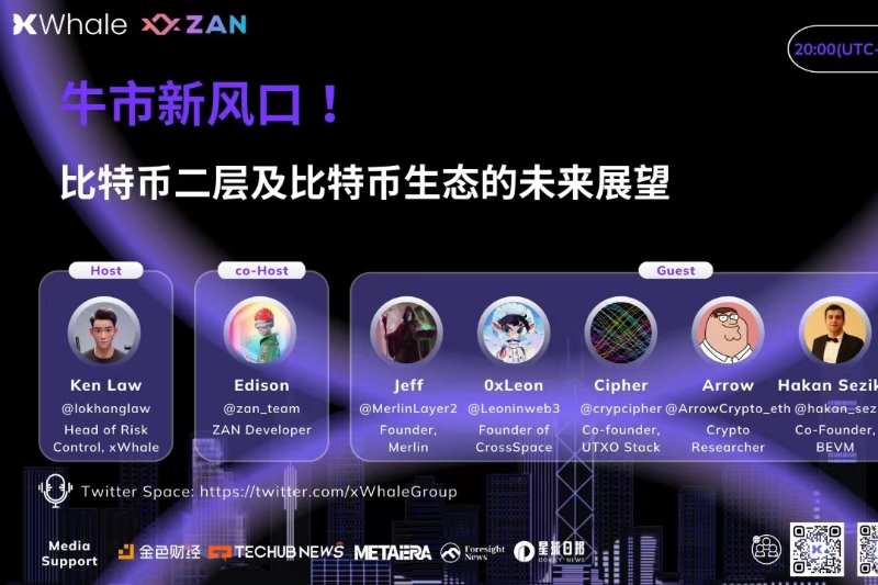 xWhale x ZAN Space｜牛市新风口，比特币二层及BTC生态的未来展望