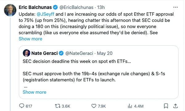 SignalPlus Volatility Column (20240521): The probability of ETF approval unexpectedly increases