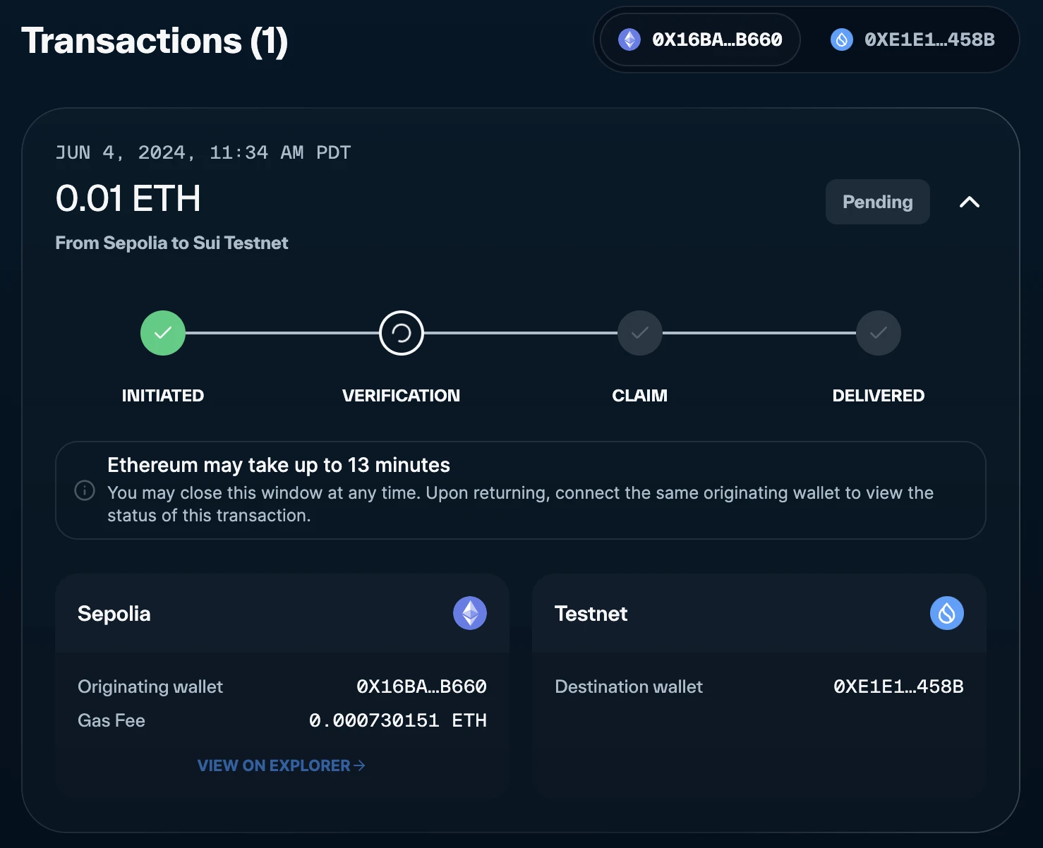 Sui Bridge在测试网推出激励计划