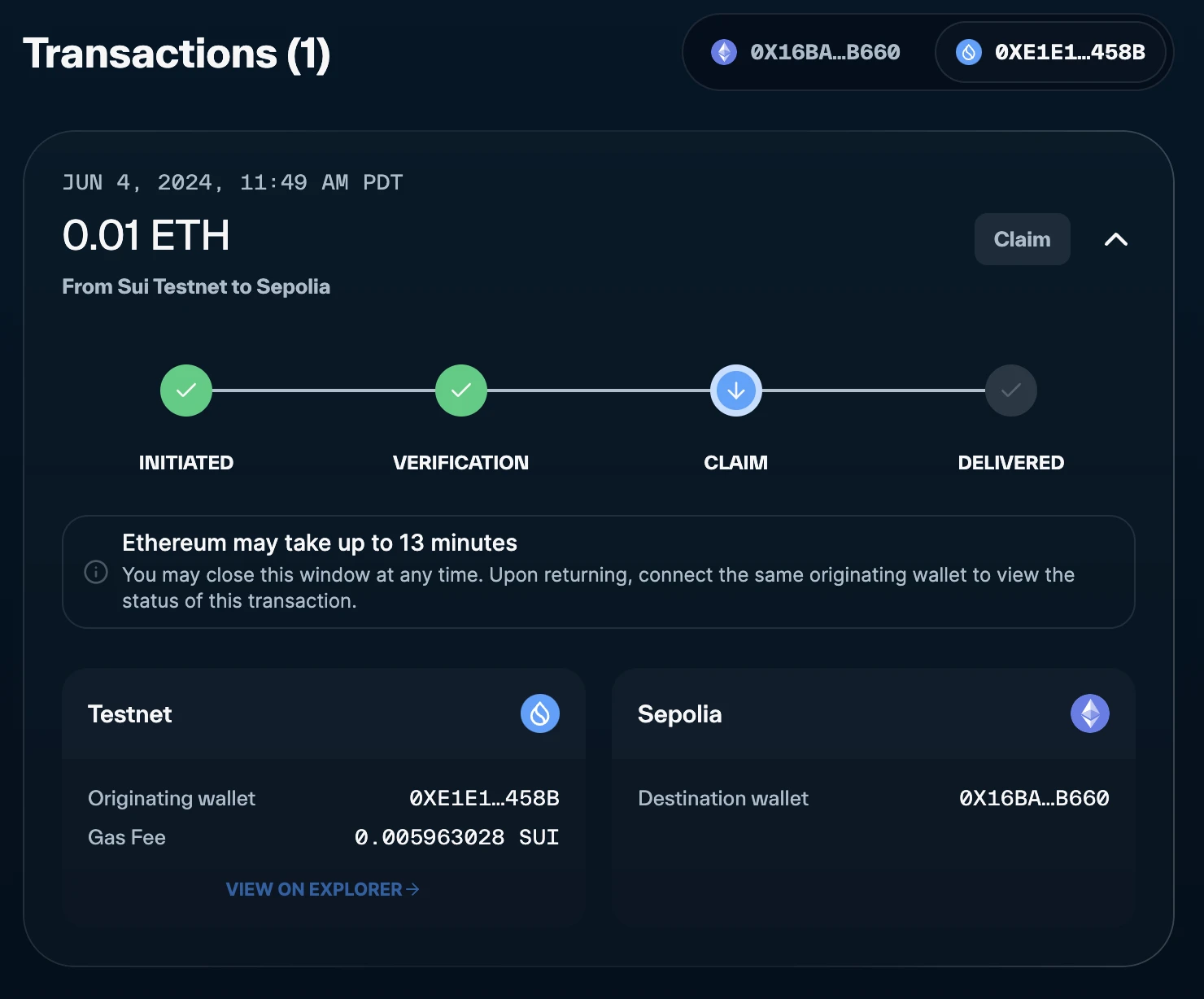 Sui Bridge がテストネットでインセンティブ プログラムを開始