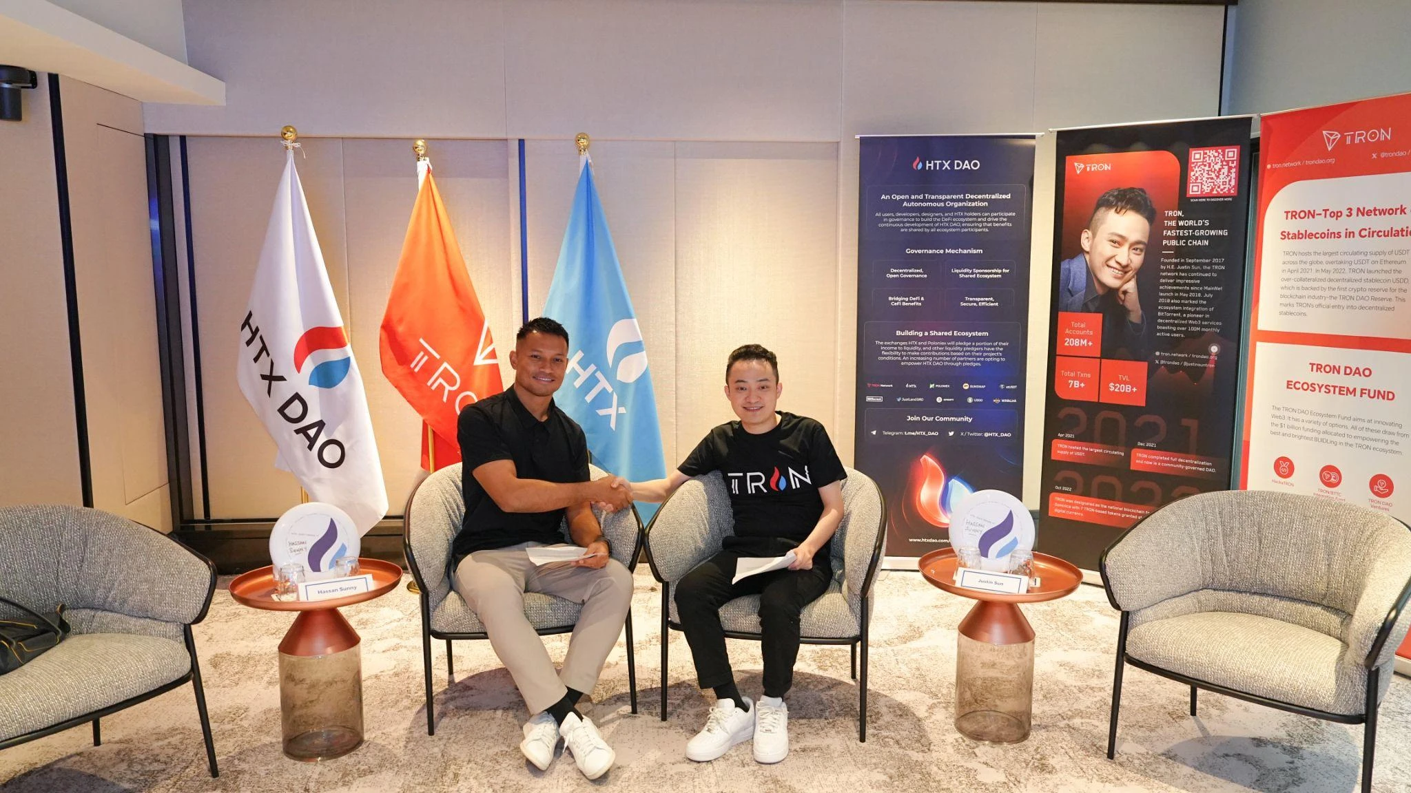 Justin Sun and Singapore goalkeeper team up in a dream; Hassan Sanni becomes Chief Security Officer of Huobi HTX