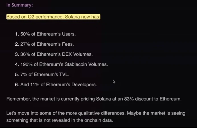 バンクレス: なぜ SOL は ETH に比べて依然として過小評価されているのでしょうか?