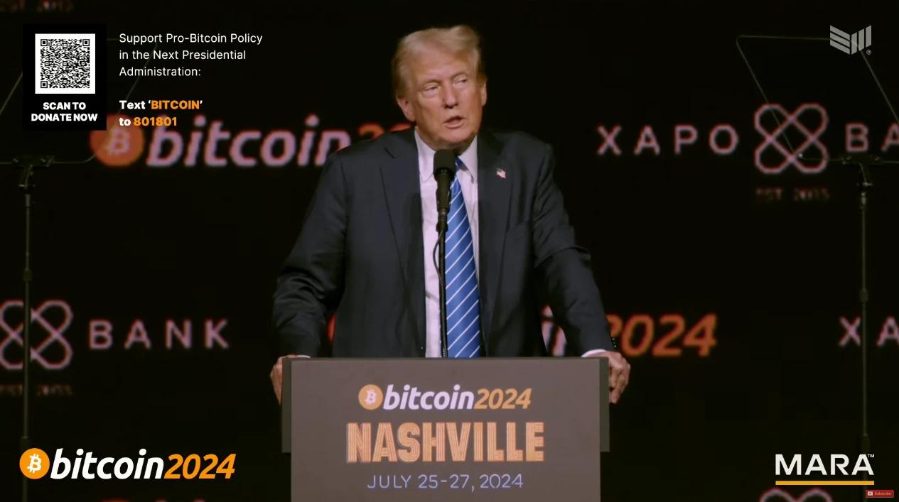 Full text of Trumps speech at Bitcoin Conference 2024: Will establish a strategic reserve of Bitcoin and fire Gary Gensler