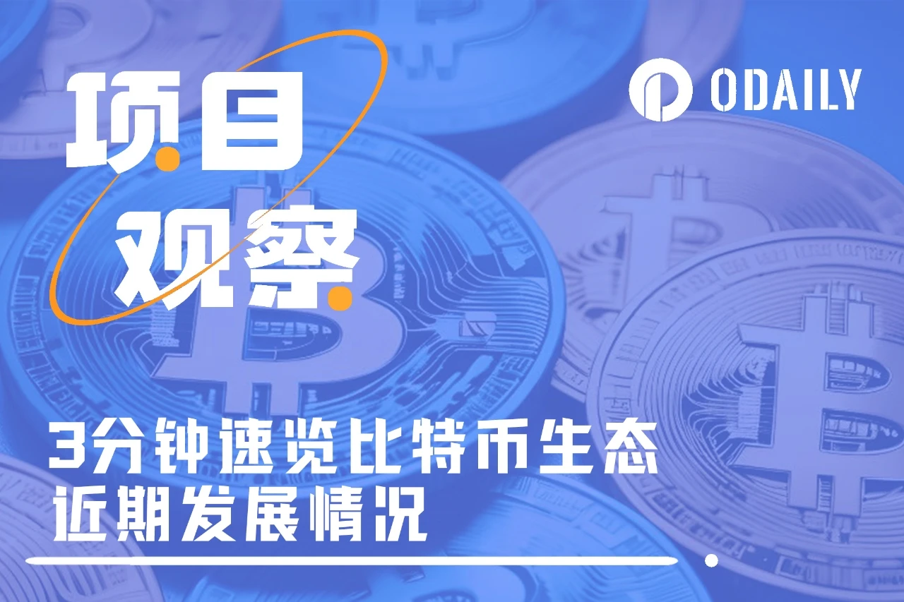 不備がないか確認して不足を補い、BTC の生態における最近の大きな変化を 3 分でざっと見てみましょう