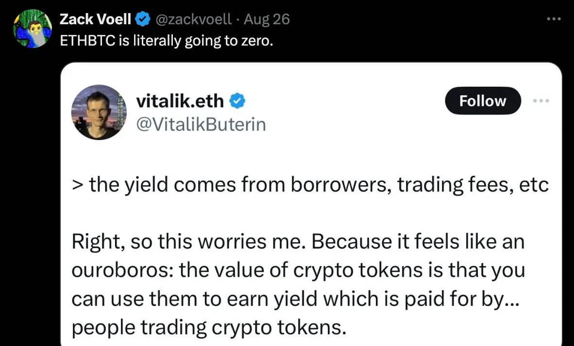 Vitalik’s thoughts on the DeFi debate: The communication gap between 1% of developers and 90% of traders