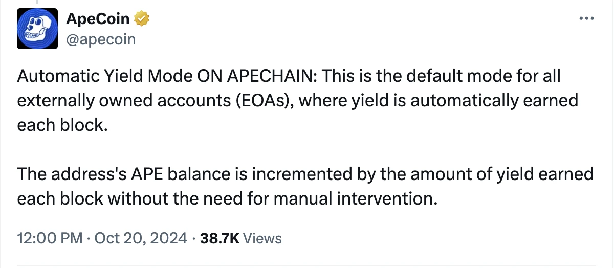 ApeChain祭獻「組合拳」帶動APE價格翻倍，還原Meme幣熱潮下的生態真相