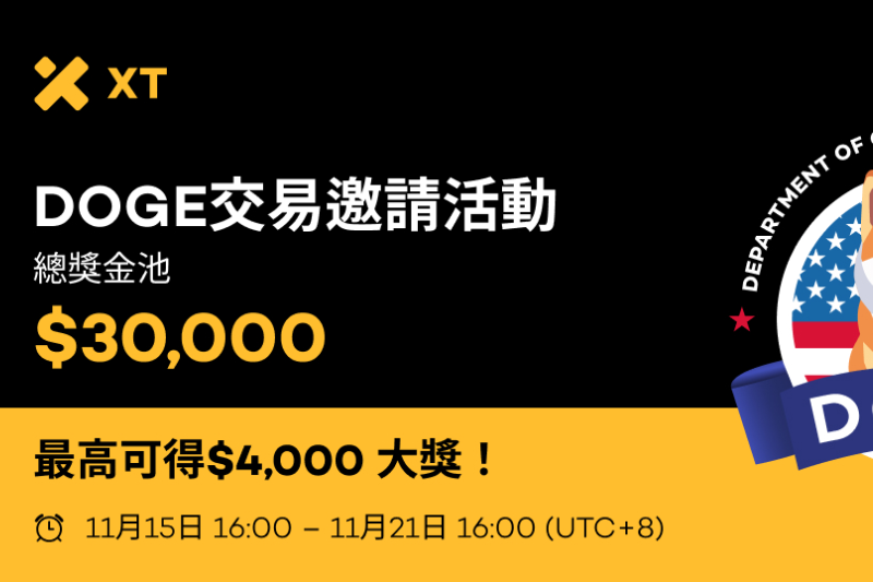 XT推出DOGE交易邀请活动，瓜分$30,000奖金池