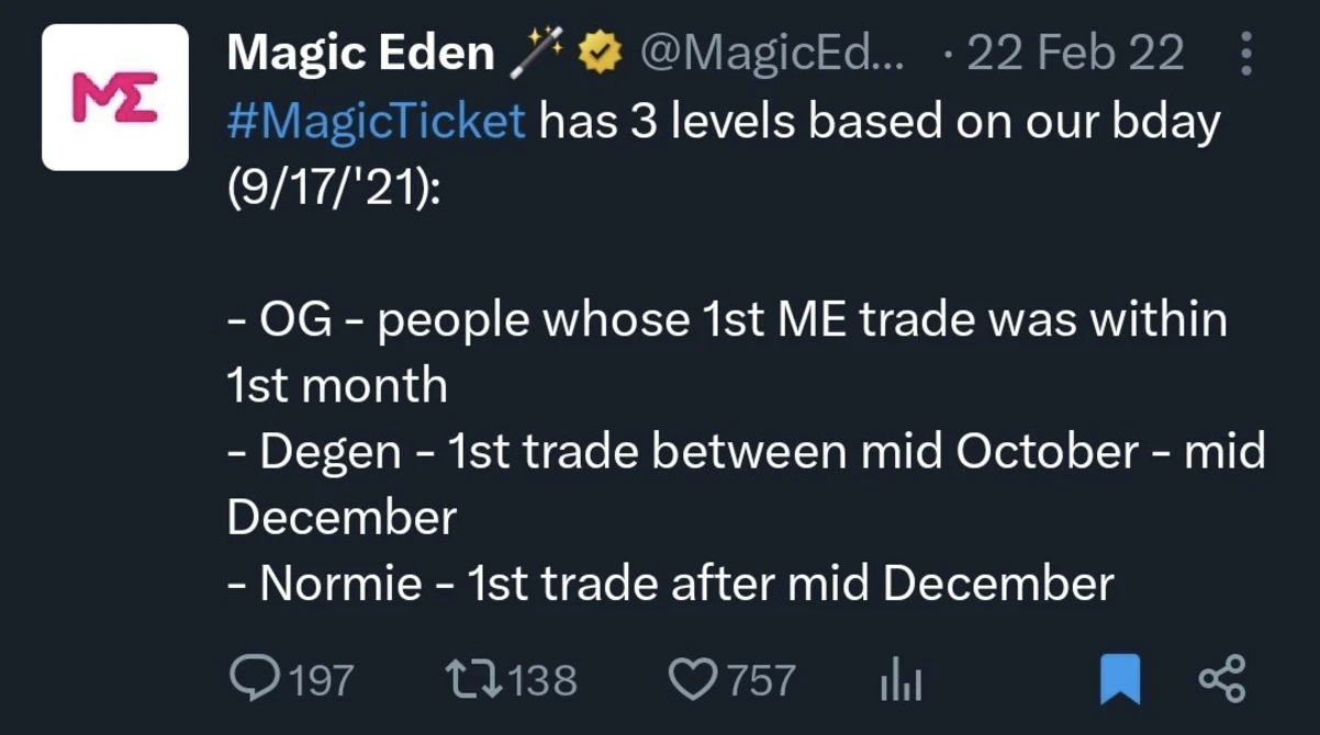 Detailed explanation of Magic Eden (ME) airdrop rules, claiming steps and future plans