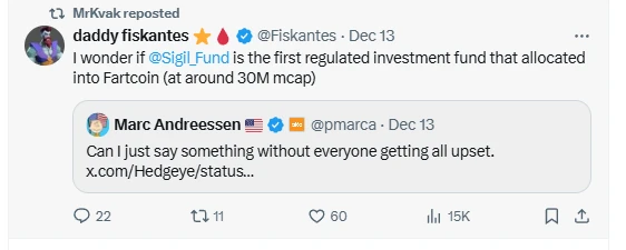 Fartcoin の 10 億米ドルへの道: 初期の機関配置が促進剤となる可能性があり、低温発酵が MEME の新たな王を生み出す