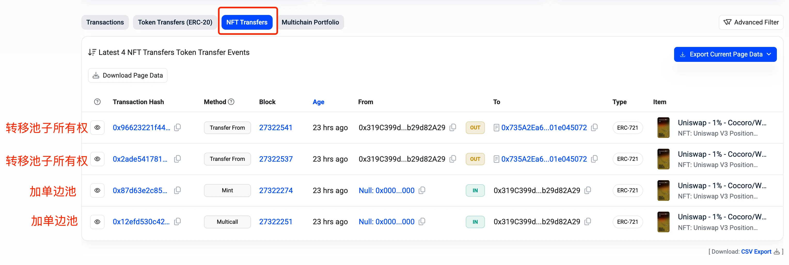 Example explanation: Taking cocoro as an example to explain EVM chain analysis