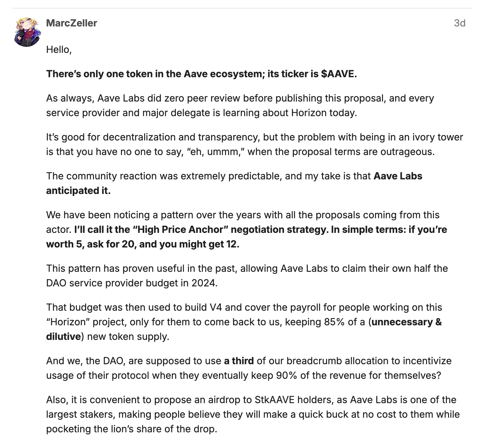 A review of the Aave new coin controversy: perhaps the most dangerous proposal in the history of the project