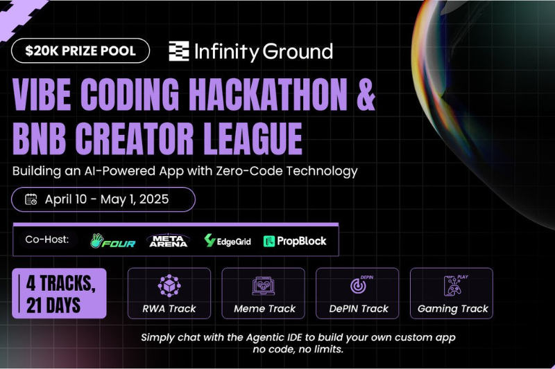 Infinity Ground联合BNB Chain生态伙伴发起「Vibe Coding黑客松 & BNB Creator League」活动