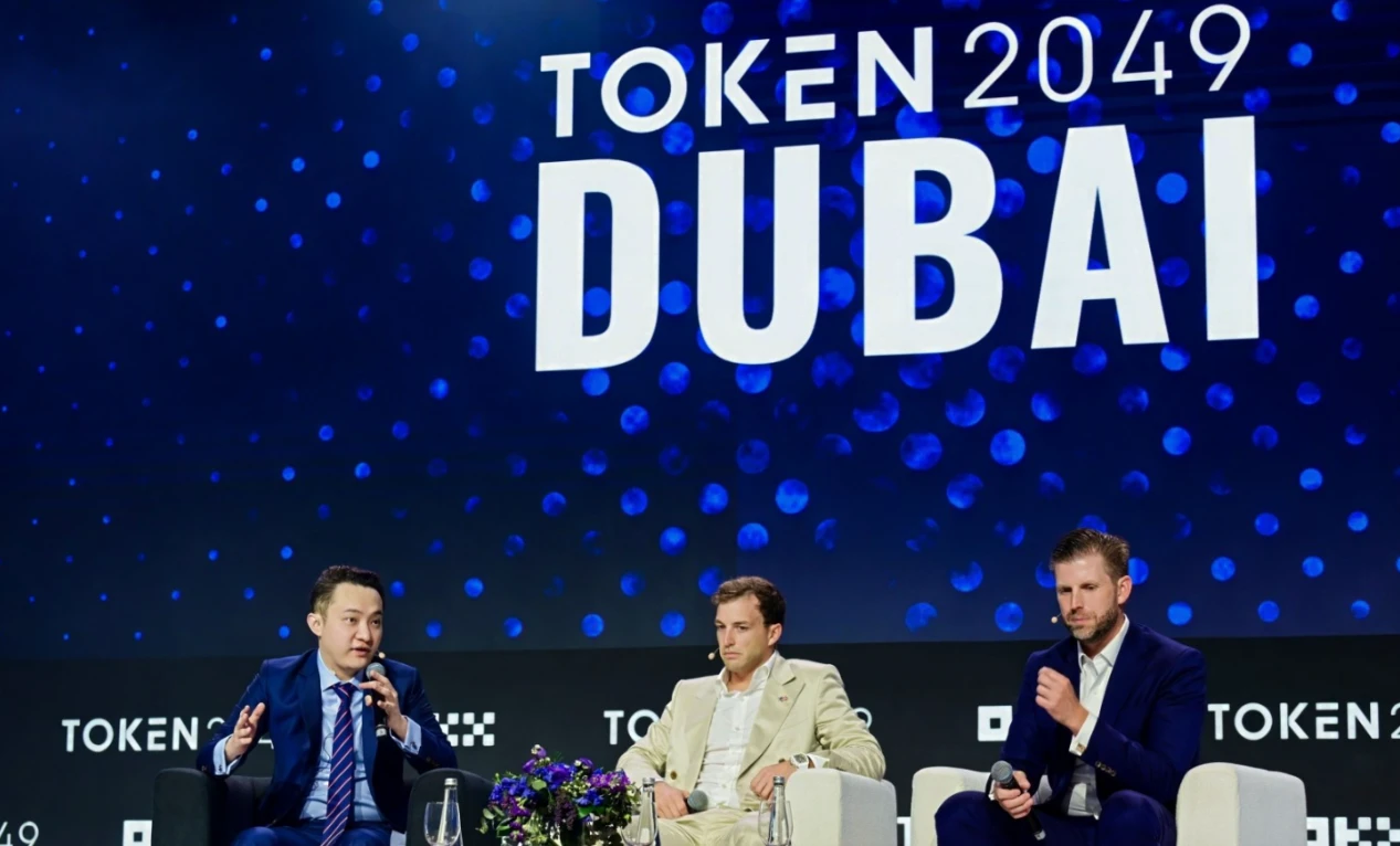Justin Sun hosted the Token 2049 Summit and discussed financial freedom and the decentralized future with Trumps second son