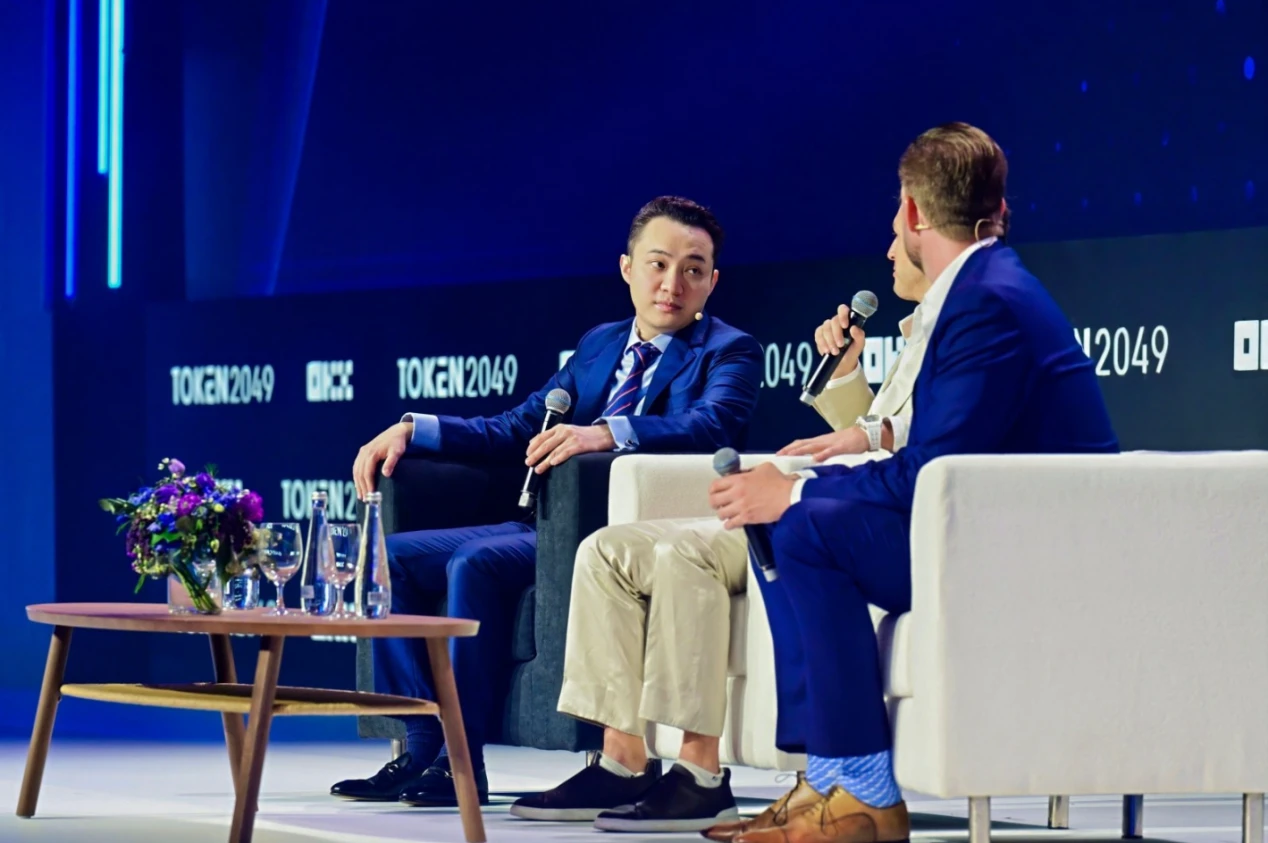Justin Sun hosted the Token 2049 Summit and discussed financial freedom and the decentralized future with Trumps second son