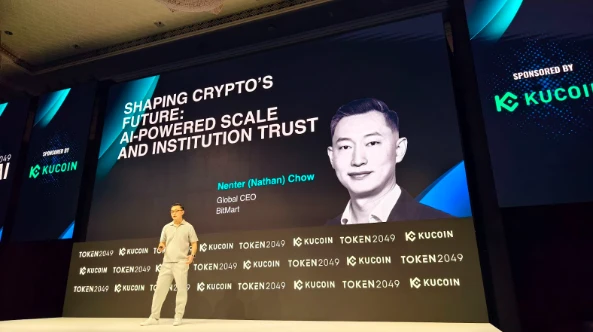 BitMart CEO Nenter (Nathan) Chow delivered a keynote speech at TOKEN2049: AI-driven scale development and institutional trust will shape the future of encryption