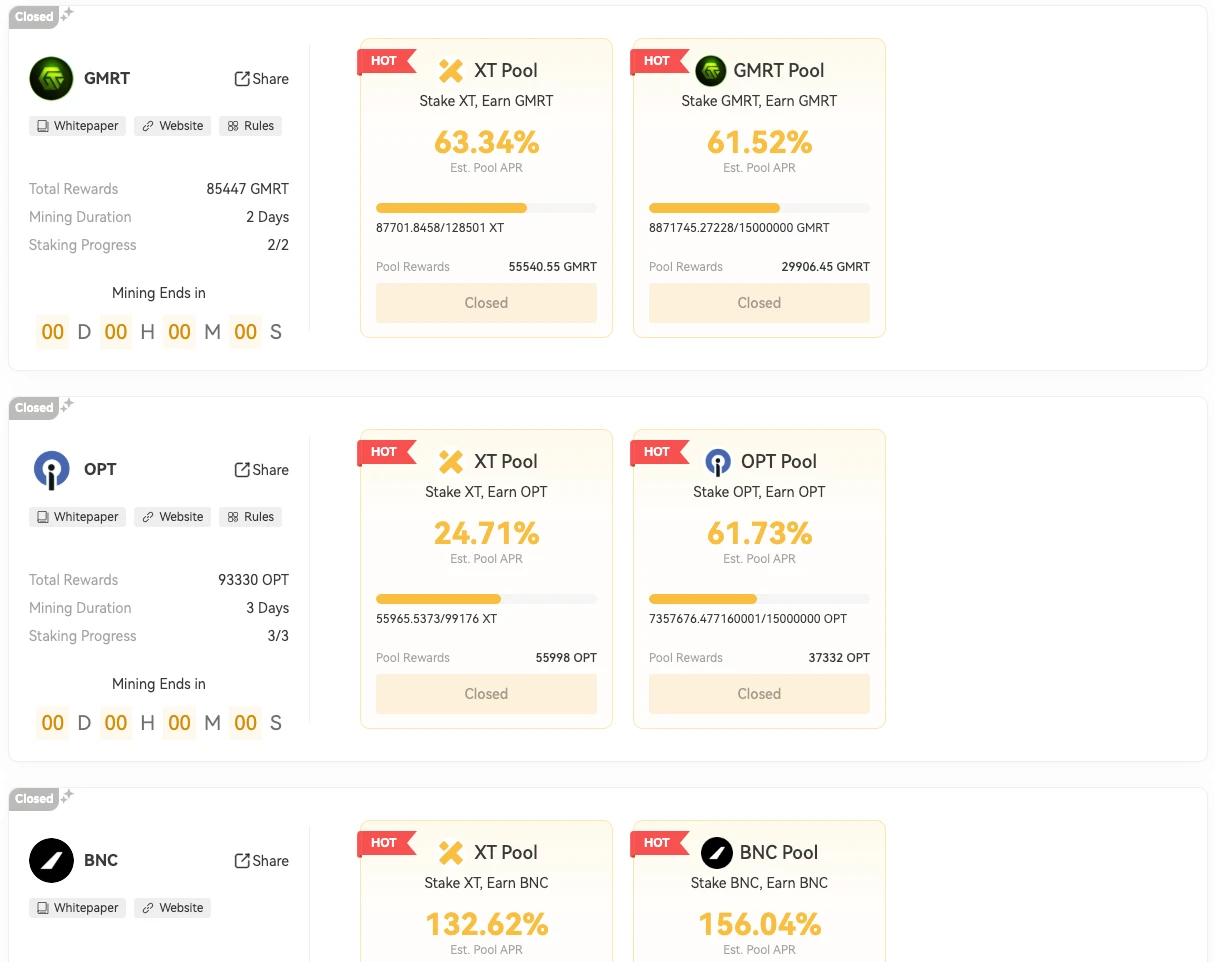 XT Earn이 완전히 업그레이드되었습니다. 다양한 제품 조합 전략에 대한 자세한 설명