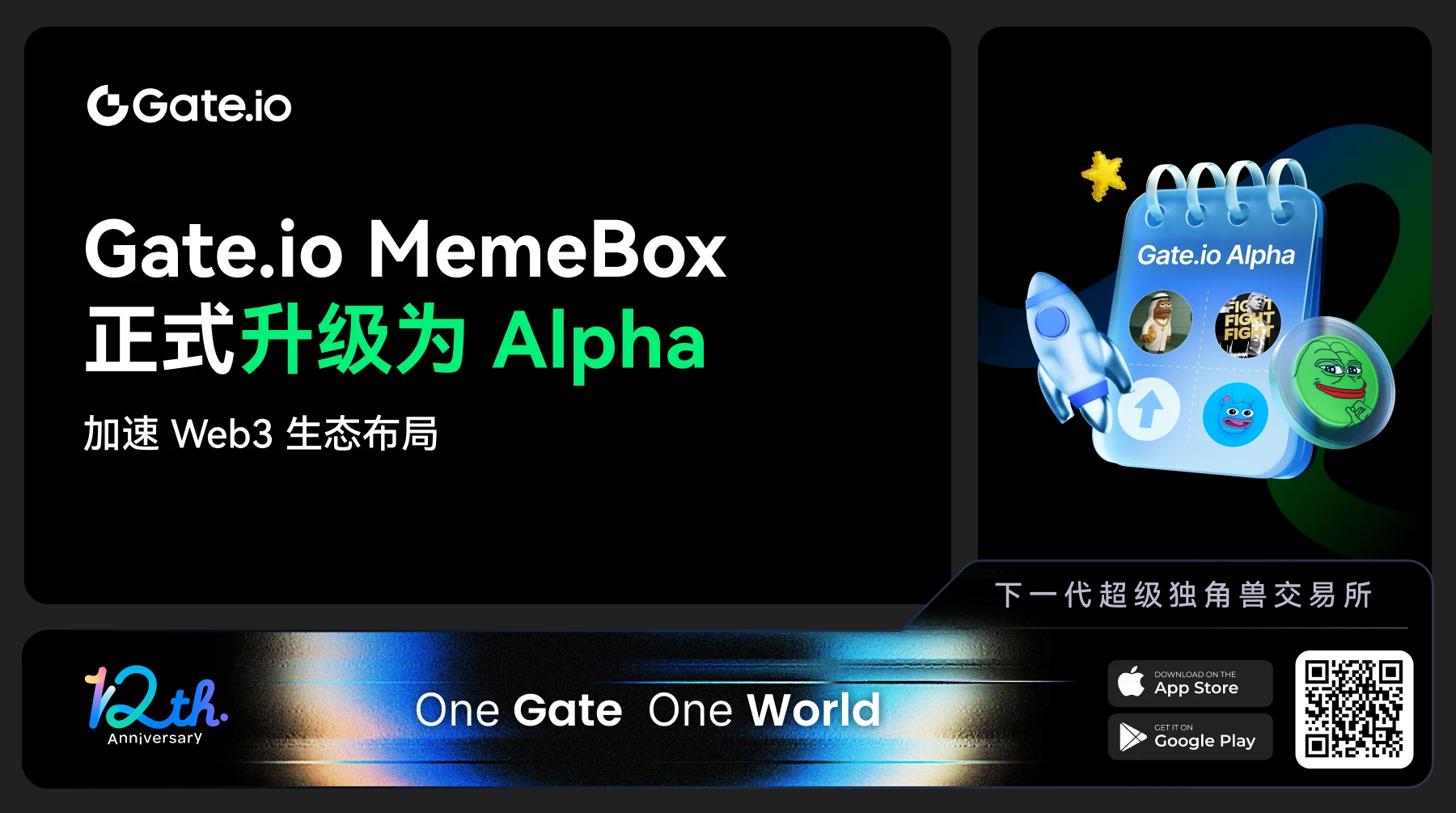 Gate.io MemeBox正式升级为Alpha，加速Web3生态布局